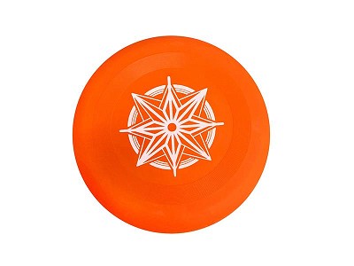 Five pointed Star Pattern Orange Frisbee Toy