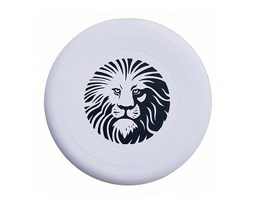 Lion Head Pattern White Frisbee Toy