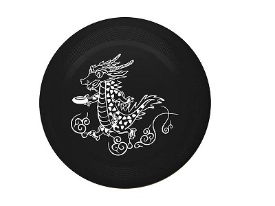 Dragon Pattern Black Frisbee Toy