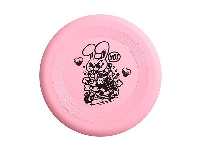 Rabbit Pattern Pink Frisbee Toy