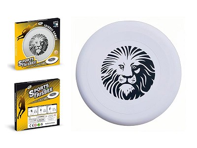 Lion Head Pattern White Frisbee Toy